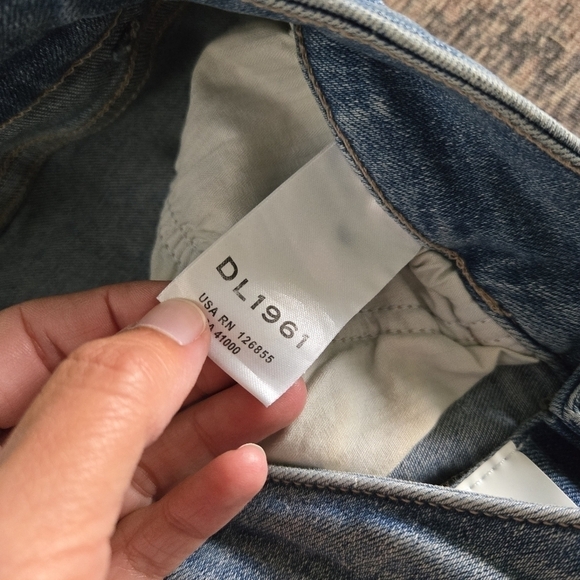 DL1961 Florence Cropped Mid-Rise Instasculpt Skinny Denim Blue Jeans Sanders 27 - Picture 4 of 8